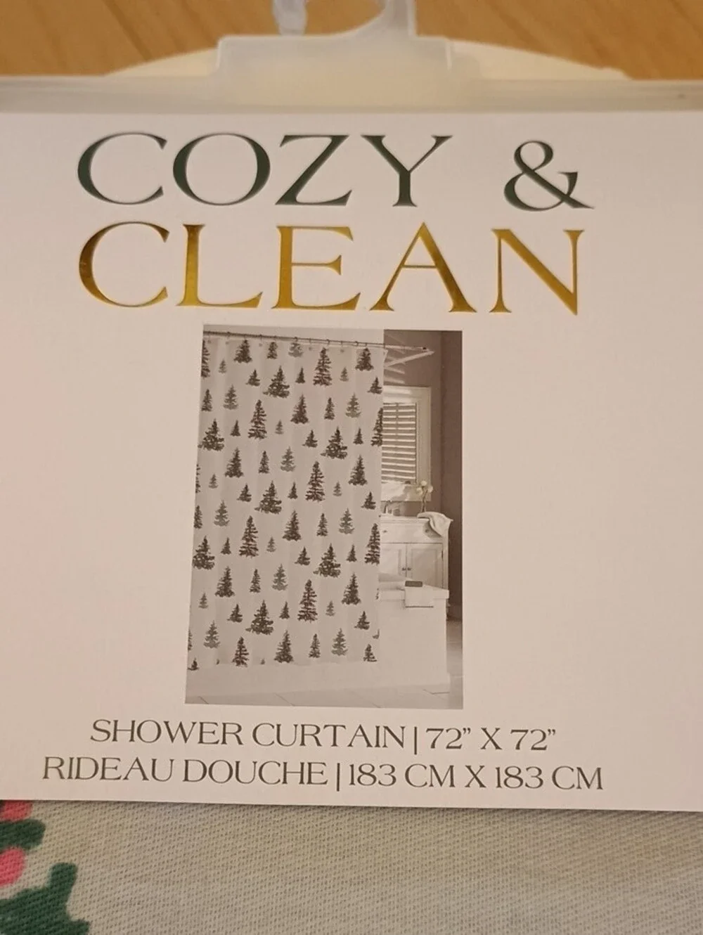 🎄🎄NWOT Cozy & Clea Green Pine Holiday Shower Curtain